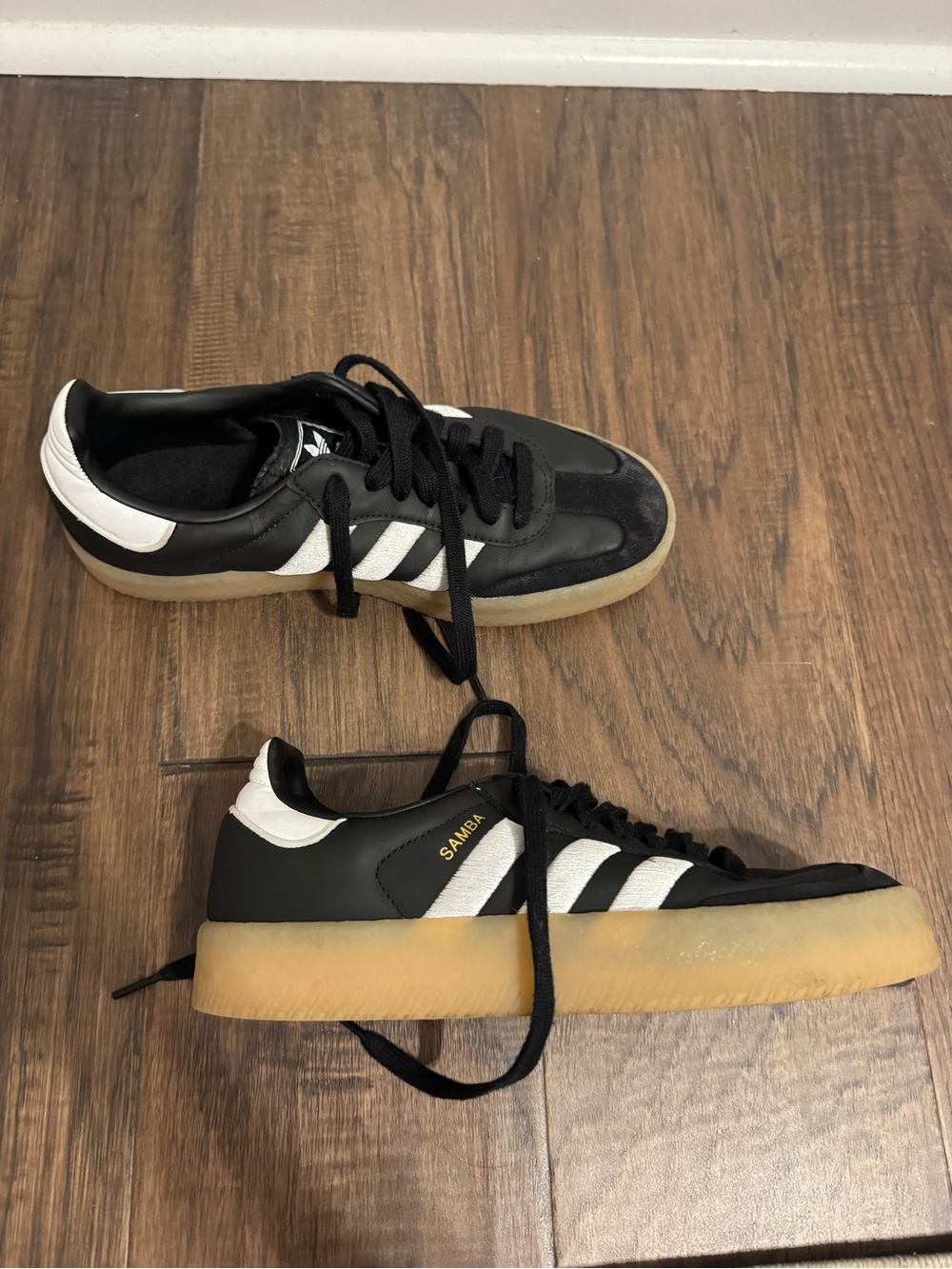 adidas Samba Black White Platform Sole Women’s Sneakers